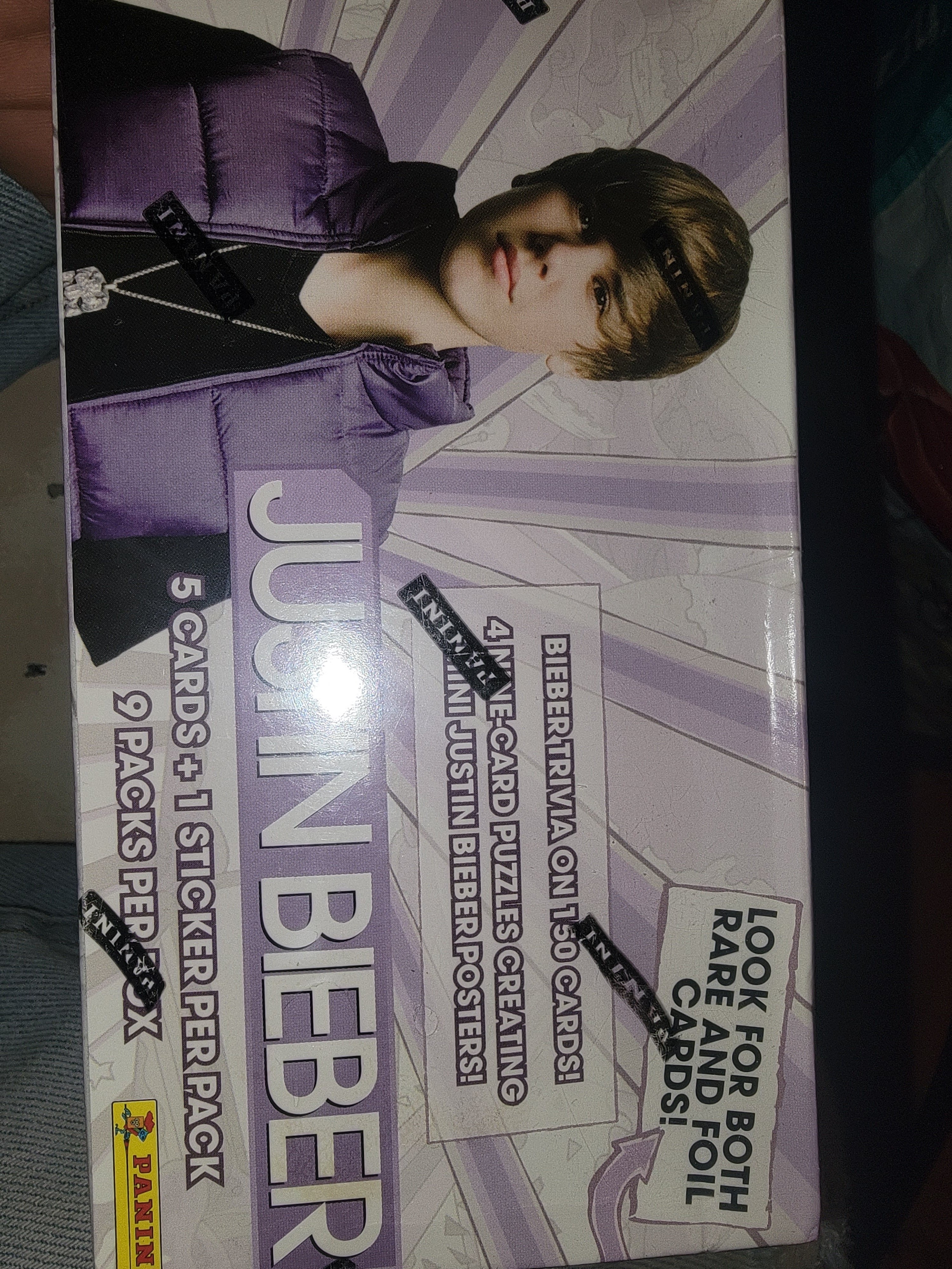 Justin Bieber Trading Cards, Sealed