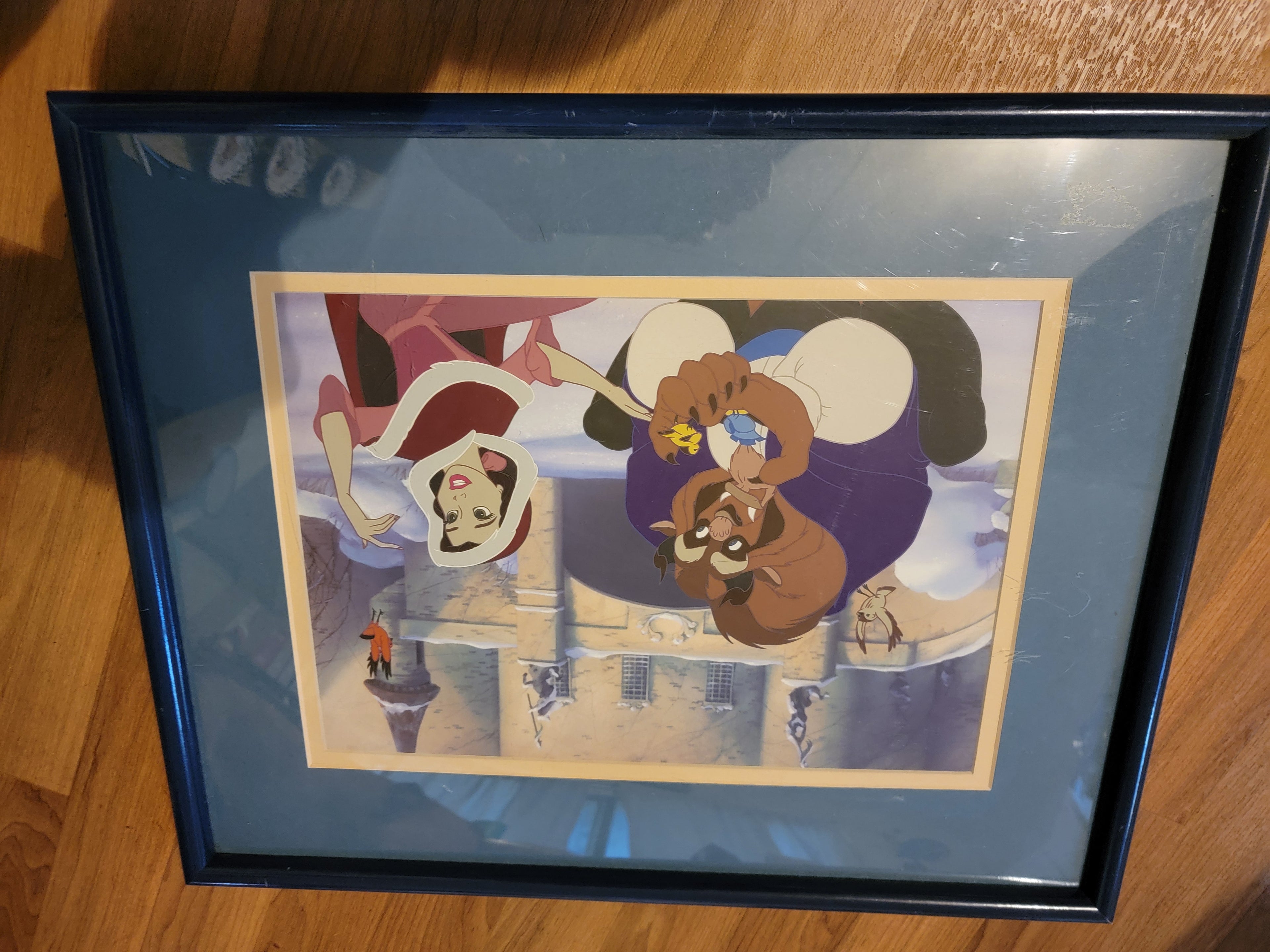 Beauty and the Beast, framed picture