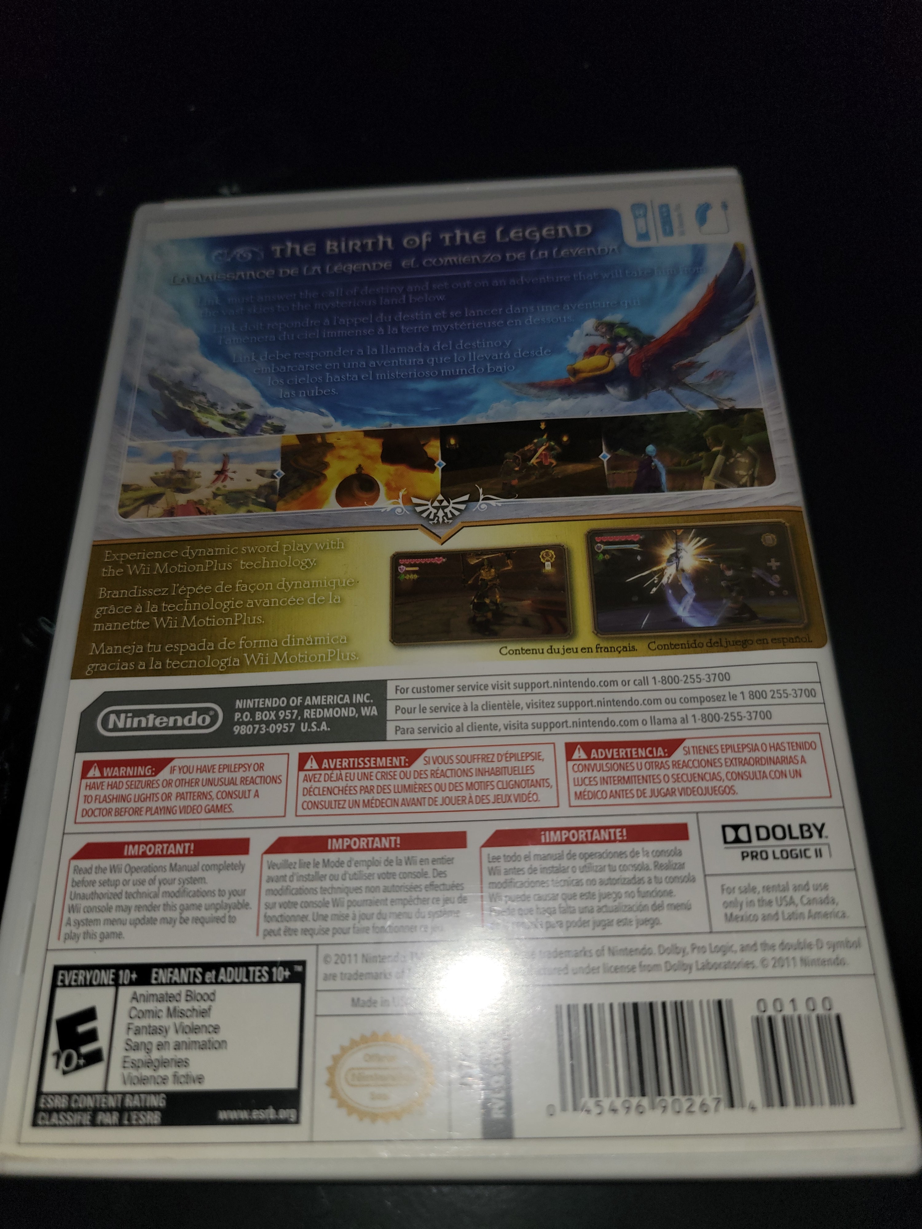 Zelda Skyward Sword, Wii